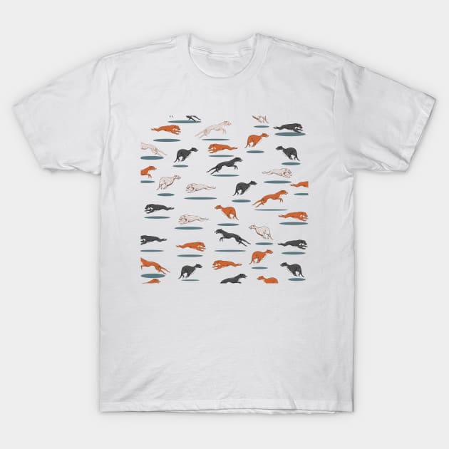 Greyhound Pattern T-Shirt by mailboxdisco